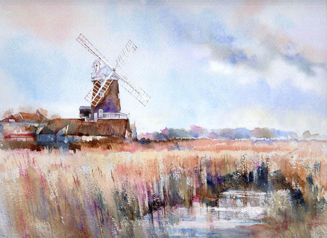 Over The Marsh to Cley Mill